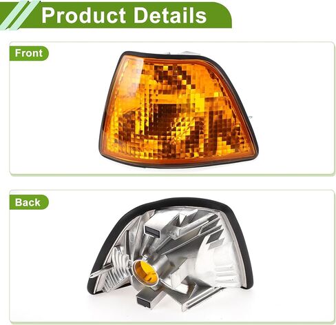 No.63138353279 Corner Signal Light Cover for BMW 3 Series 1992-1998 Waterproof Yellow Corner Light Lamp Lens Plastic 1 Pc in Saudi Arabia