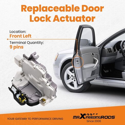 maXpeedingrods 4F1837015 4F1837015G/F/E Front Left Door Lock Latch Actuator 9 Pins for Audi A3 A4 Avant A6 Allroad A8·4E R8, for Seat Exeo 3R2 ST·3R5 in Saudi Arabia