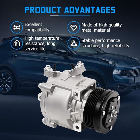 29167C Air Conditioner AC Compressor with Clutch Fits for 2013 2014 2015 2016 2017 2018 Sonic 1.8L, Replace OE 42623008 95370313 in Saudi Arabia