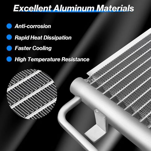 Air Conditioning A/C Condenser Compatible with 2011-2021 Jeep Grand Cherokee & 2011-2021 Dodge Durango, Replace# 55038003AE in Saudi Arabia