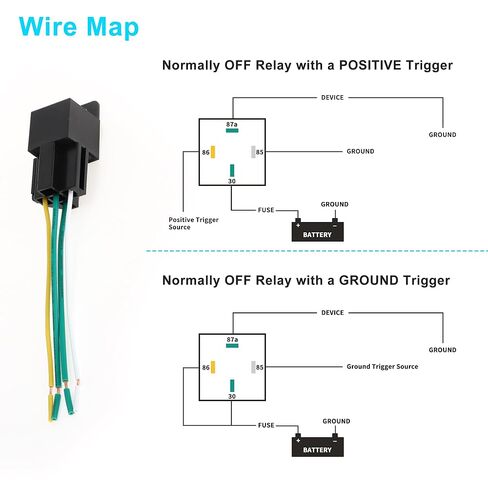 4 Pins 72V 40A Auto Relay with Plastic Hanging Hole with Harness Sockets Waterproof Car Relay 1 Pc in Saudi Arabia