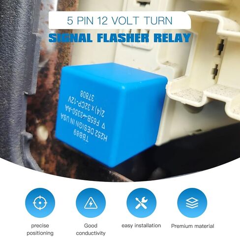Upgraded 5 pin 12 Volt Turn Signal Flasher Relay for Lights Fit for Ford 1995-2014 F350 F150 F250 F350 for Super Duty Escape Excursion Expedition 5C3T-13350-AA F65B-13350-AA Hazard Warning Relay in Saudi Arabia