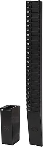 Lathem Expanding Time Card Rack for 9" Cards, 25 Pockets, Black Plastic, Mounting Hardware (25-9EX) in Kuwait