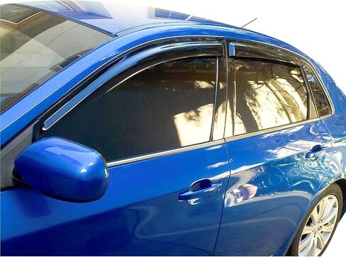 FREEMOTOR802 Tape-on Window Deflectors Fits 2008-2011 Subaru Impreza & 2008-2014 Subaru WRX & WRX STI, Rain Guards Side Window Visors Wind Deflectors Vent Visors Smoke Tinted Acrylic 4 Pieces in Saudi Arabia