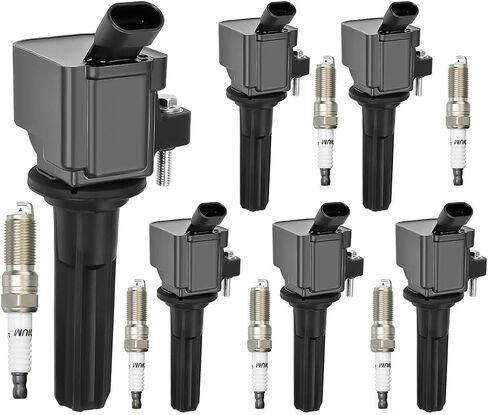 6 Packs UF497 Ignition Coil Packs with Spark Plugs Compatible with Buick Rainier 4.2L Chevrolet Colorado/Trailblazer for GMC Canyon/Envoy 2.9 3.7L 4.2L 2006 2007# 12619472 12496547 12496574 in Kuwait