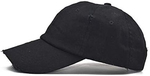 Utaly Messy Bun Hat Women Baseball Cap with Hole - Distressed Cotton Adjustable Trucker Hat in Saudi Arabia