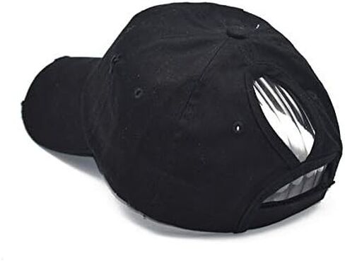 Utaly Messy Bun Hat Women Baseball Cap with Hole - Distressed Cotton Adjustable Trucker Hat in Saudi Arabia