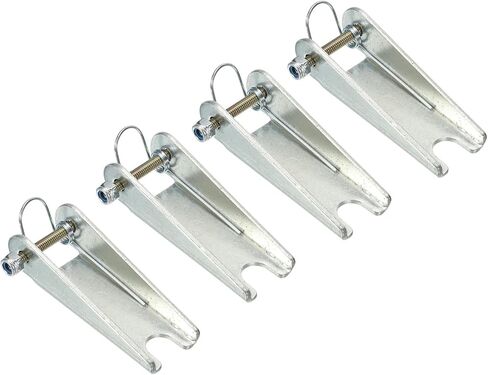 PATIKIL 2.5 Inch Hook Safety Latch Kit, 4 Pack Metal Towing Hitch Replacement for Clevis Hook Trailer, Silver in Saudi Arabia