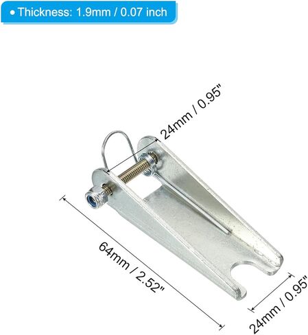 PATIKIL 2.5 Inch Hook Safety Latch Kit, 4 Pack Metal Towing Hitch Replacement for Clevis Hook Trailer, Silver in Saudi Arabia