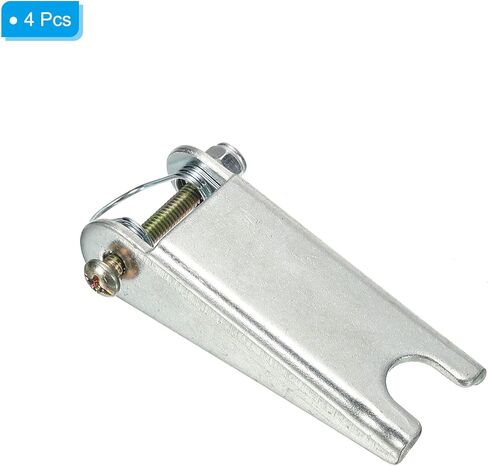PATIKIL 2.5 Inch Hook Safety Latch Kit, 4 Pack Metal Towing Hitch Replacement for Clevis Hook Trailer, Silver in Saudi Arabia