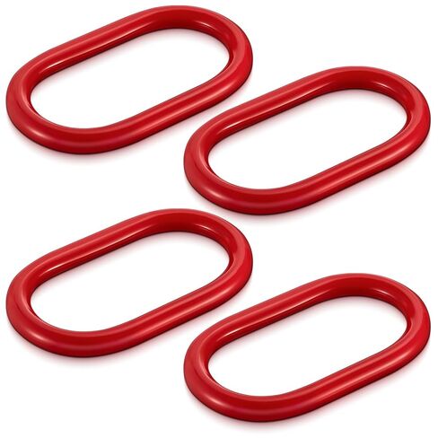 4 Pack Grade 80 Oblong Master Link Hoist Ring, 1/2" 4400 lbs Load Capacity Heavy Duty Steel Chain Lifting Ring for Lifting, Rigging, Towing and Hoisting Applications, Red in Kuwait
