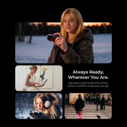 تدفئة اليد المغناطيسية القابلة لإعادة الشحن، 2 حزمة، المحمولة على شكل سيارة كهربائية لتدفئة اليد في الهواء الطلق، والصيد، والتخييم، والجولف، والمشي لمسافات طويلة، والسفر، وهدايا للرجال والنساء كملحقات الصيد أو معدات التخييم in Kuwait