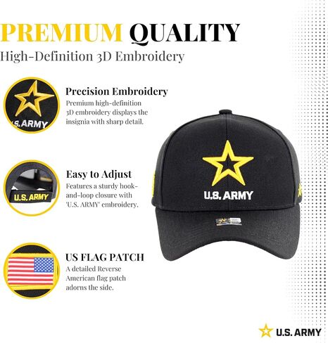 Army Military Vietnam Veteran Baseball Cap - Military Star Embroidered U.S. Flag Premium Quality Adjustable Velcro Closure Hat in Saudi Arabia