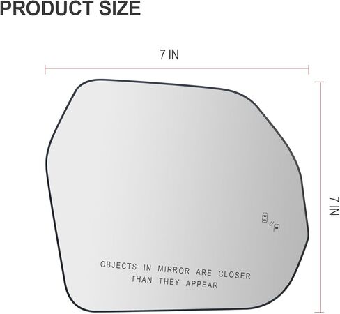 Blind Spot Detection Passenger Side Mirror Replacement for Toyota Tundra 2022-2023, Right Exterior Side Rearview Mirrors Glass, with Backing Plate, Power Heated in Saudi Arabia
