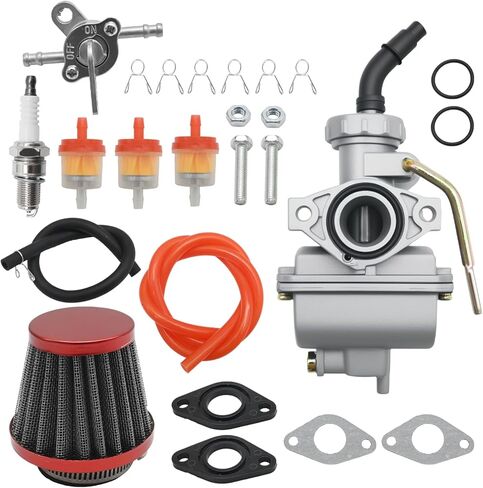 PZ20 Carburetor, Air Filter, Fuel Line Kit for 50cc-125cc ATV, Compatible with TaoTao, Coolster, Kazuma, Roketa, Apollo, Dirt Bike Models (Red) in Saudi Arabia