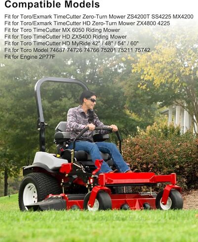 133-9966 Mower Carburetor Fit for Exmark Toro 2P77F 42" TimeCutter Zero-Turn Mower 48" TimeCutter HD Zero-Turn Mower TimeCutter HD MyRide ZS4200T SS4225 MX4200 ZX4800 4225 Replace 136-7813 in Kuwait