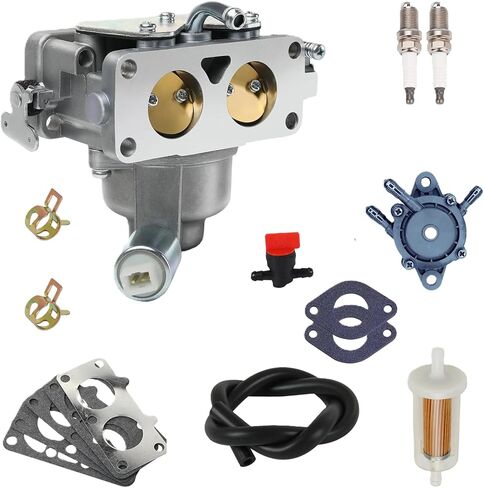 مجموعة المكربن ​​796997 المتوافقة مع محركات B&S 796663 792295 796227 V-Twin 20-25Hp لجرار جزازة العشب John Deere X130R X140 X165 Z235 Z245 Z255 Z425 مع مضخة وقود in Kuwait