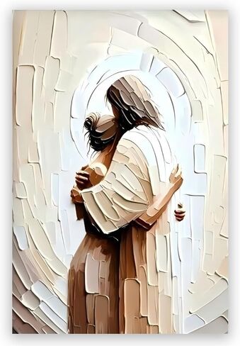 Jesus Christian Canvas Wall Art Hand of God Reaching Into Water Picture Posters Bible Christ Religion Print Painting for Church Study Prayer Room Home Wall Decor 8x12inch Unframed in Saudi Arabia