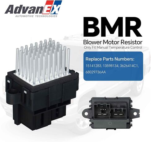 15141283 HVAC Blower Motor Resistor Compatible with Buick Enclave Cadillac CTS Chevrolet Silverado/Suburban Chrysler 300 GMC Sierra/Yukon Dodge Charger Replace 13598134 68029736AA in Saudi Arabia