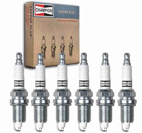 6 pc Champion Copper Plus Spark Plugs compatible with Dodge Ram 1500 3.9L V6 1997-2001 in Saudi Arabia