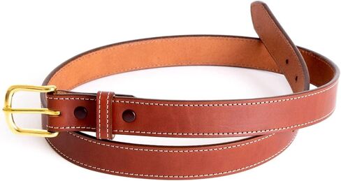 Amish-Made Leather Dress Belt for Business or Everyday Wear, Goldtone Buckle, 1.25 Inches Wide in Saudi Arabia
