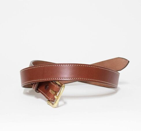 Amish-Made Leather Dress Belt for Business or Everyday Wear, Goldtone Buckle, 1.25 Inches Wide in Saudi Arabia