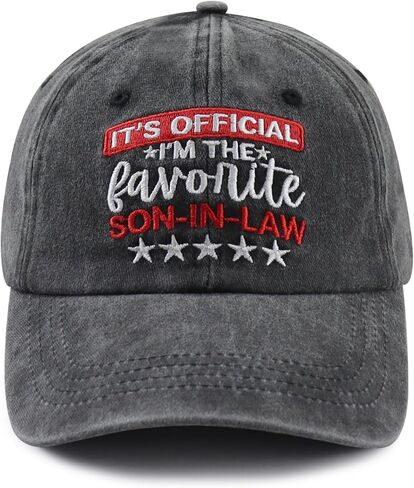 إنها قبعة رسمية أنا الابن المفضل في القانون للرجال، قبعة بيسبول مطرزة بالقطن المرح in Kuwait