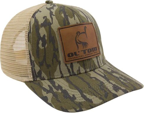 Drake Waterfowl Men's Lost Hat X Ol' Tom Slate Cap | Durable Adjustable Hunting Mid-Crown Hat with Mesh Back & Leather Patch in Saudi Arabia