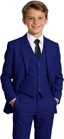 Boys Suits Wedding Ring Bearer Outfits Kids Dress Clothes Easter Prom Formal Tuxedo Suit Set with Bowtie,Tie in Saudi Arabia