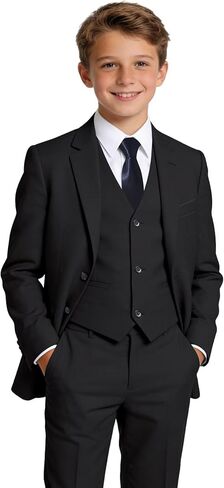 Boys Suits Wedding Ring Bearer Outfits Kids Dress Clothes Easter Prom Formal Tuxedo Suit Set with Bowtie,Tie in Saudi Arabia