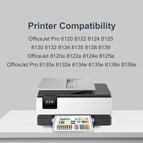 خراطيش حبر 923XL 923e 923 بديلة لخراطيش حبر HP 923XL لطابعات OfficeJet Pro 8130e 8132e 8135e 8138e 8139e 8120 8120e 8125 8130 8135، 4 عبوات، أسود سماوي أرجواني أصفر in Kuwait