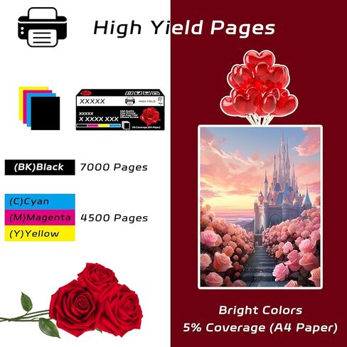 71B0H10 71B0H20 71B0H30 71B0H40 Toner Cartridges Compatible for Lexmark CS417dn CX417de CX517de Printers, with Chip, High Yield 7000 Pages, Clear Printing (4-Pack BK/C/M/Y) in Saudi Arabia