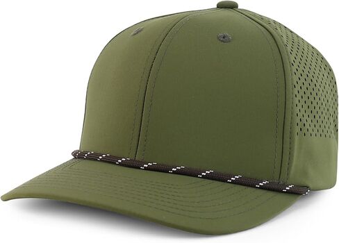 Trendy Apparel Shop 6 Panel Mid Profile Hybrid Perforated Cap with Rope in Saudi Arabia