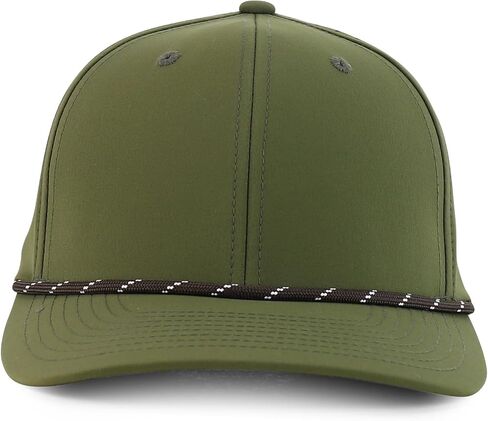 Trendy Apparel Shop 6 Panel Mid Profile Hybrid Perforated Cap with Rope in Saudi Arabia