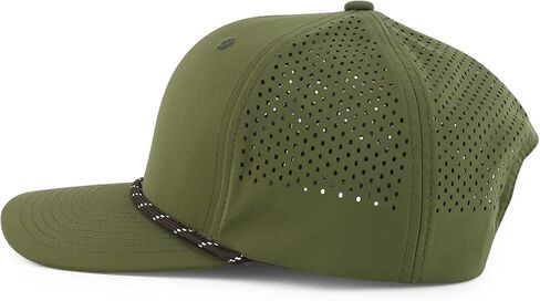 Trendy Apparel Shop 6 Panel Mid Profile Hybrid Perforated Cap with Rope in Saudi Arabia