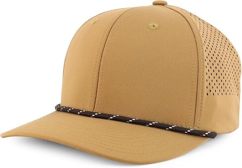 Trendy Apparel Shop 6 Panel Mid Profile Hybrid Perforated Cap with Rope in Saudi Arabia