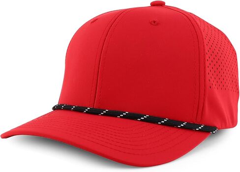 Trendy Apparel Shop 6 Panel Mid Profile Hybrid Perforated Cap with Rope in Saudi Arabia