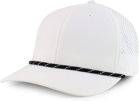 Trendy Apparel Shop 6 Panel Mid Profile Hybrid Perforated Cap with Rope in Saudi Arabia
