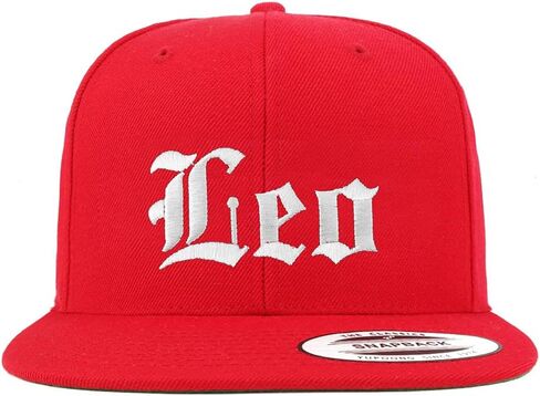 Trendy Apparel Shop Leo Old English Embroidered Flatbill Snapback in Saudi Arabia