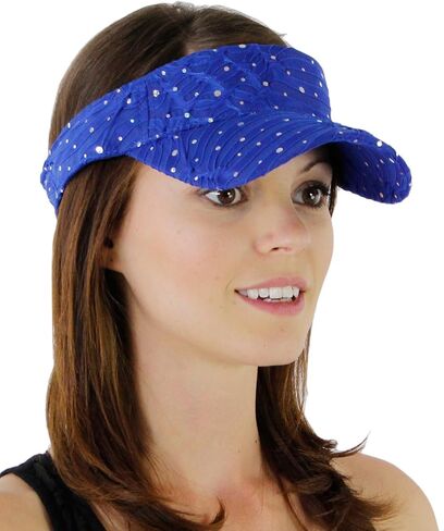 Greatlookz Fashion Glitter Sequin Visor with Flowers for Ladies in Saudi Arabia