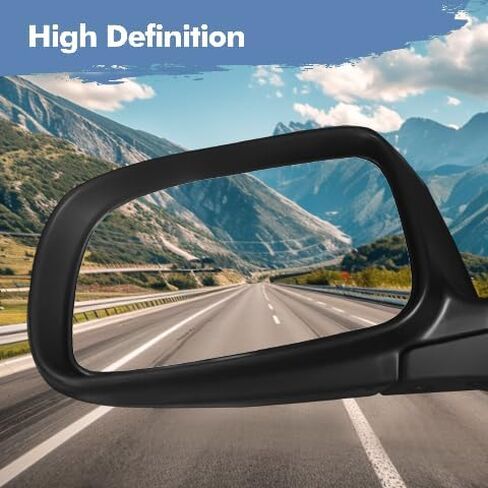 PM Auto Left Driver Side Power Heated Foldaway W/Cover View Mirror Chrome/Flat Black Smooth For 2004-2009 Toyota Prius in Saudi Arabia