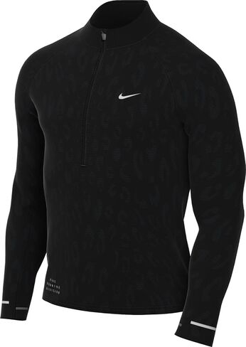 Nike Pinnacle Mens Running Division Half Zip Running Top Medium Black/Gray in Saudi Arabia