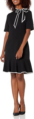 Adrianna Papell Women's Knit Crepe Tie Neck Dress in Saudi Arabia