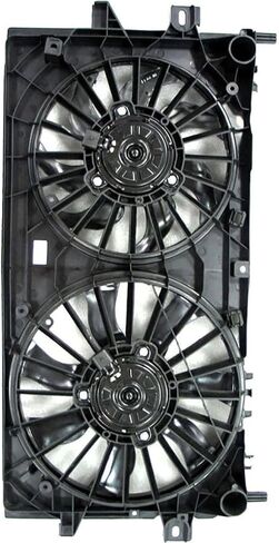 Left Dual Radiator and Condenser Fan Assembly Replaces# 76028, 89018691 for Chevrolet Impala 3.6L 2013, (1x) in Saudi Arabia