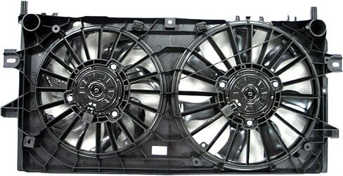 Left Dual Radiator and Condenser Fan Assembly Replaces# 76028, 89018691 for Chevrolet Impala 3.6L 2013, (1x) in Saudi Arabia