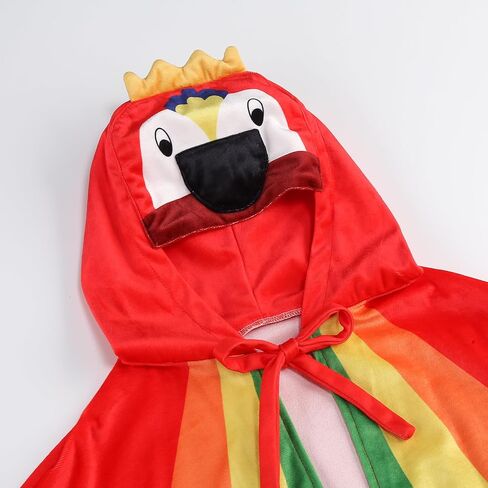 GRAJTCIN Parrot Costume Cape for Kids Bird Costumes for Boys and Girls Hooded Cloak in Saudi Arabia