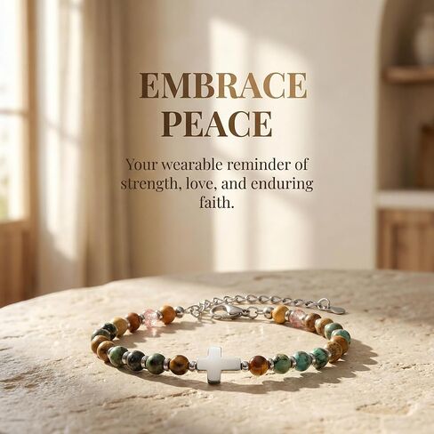 Christian Easter Gifts for Women, Cross Bracelet for Women Religious Faith,Christian Religous Jewelry, Easter Basket Stuffers, Sister Bracelets Birthday Gifts from Sisters in Saudi Arabia