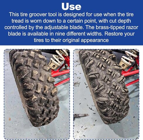 Tire Groover Blade #10 5/8" for Ideal Tire Groover Regroover(18 pcs) Tire Groover Tool-Tire Grooving Blades Kit-Tire Regroover Blades -Fourth Generation in Saudi Arabia