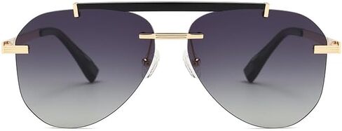 Polarized Aviator Sunglasses for Men Women Classic Semi-Rimless Sun Glasses in Saudi Arabia