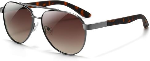 SUNGAIT Aviator Sunglasses for Men Women Polarized UV Protection Military Style Spring Hinges Matte Finish Temples in Saudi Arabia